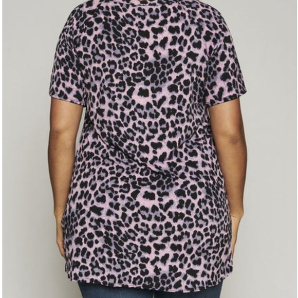 Size 3X Pink Cheetah print blouse - Picture 5 of 5